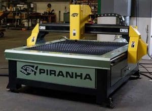 Piranha CNC plasma cutting machine.