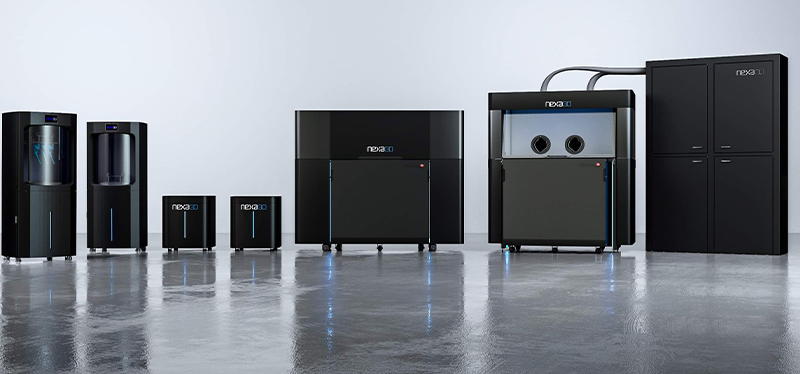 Nexa3D's ultrafast 3D printing machines lineup, showcasing advanced additive manufacturing technology for industrial applications.